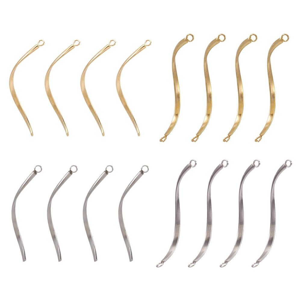 3747 Beadthoven 40pcs Earrings Links Connectors Stainless Steel Tassel